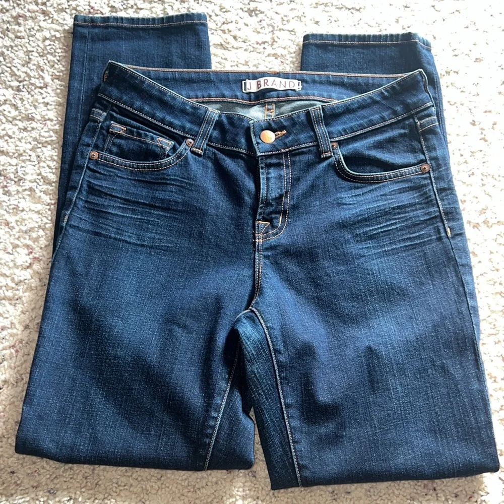 * J Brand Women Blue Medium Wash Scarlett Seven Eights Style Skinny Jean Size 29 - Picture 2 of 7